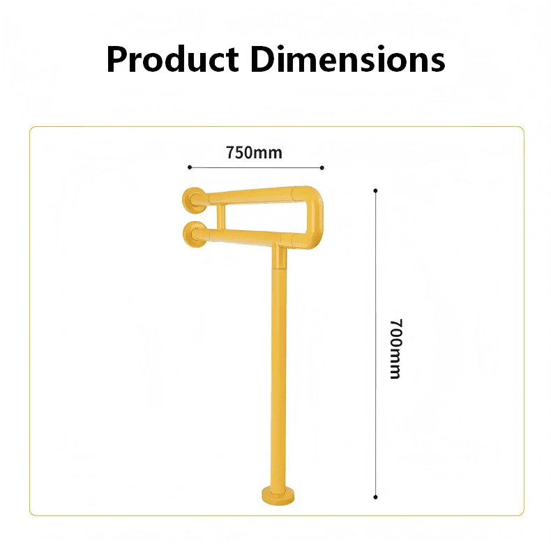 foldable toilet grab bar