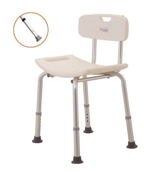 portable shower and bath chair with arms and backrest