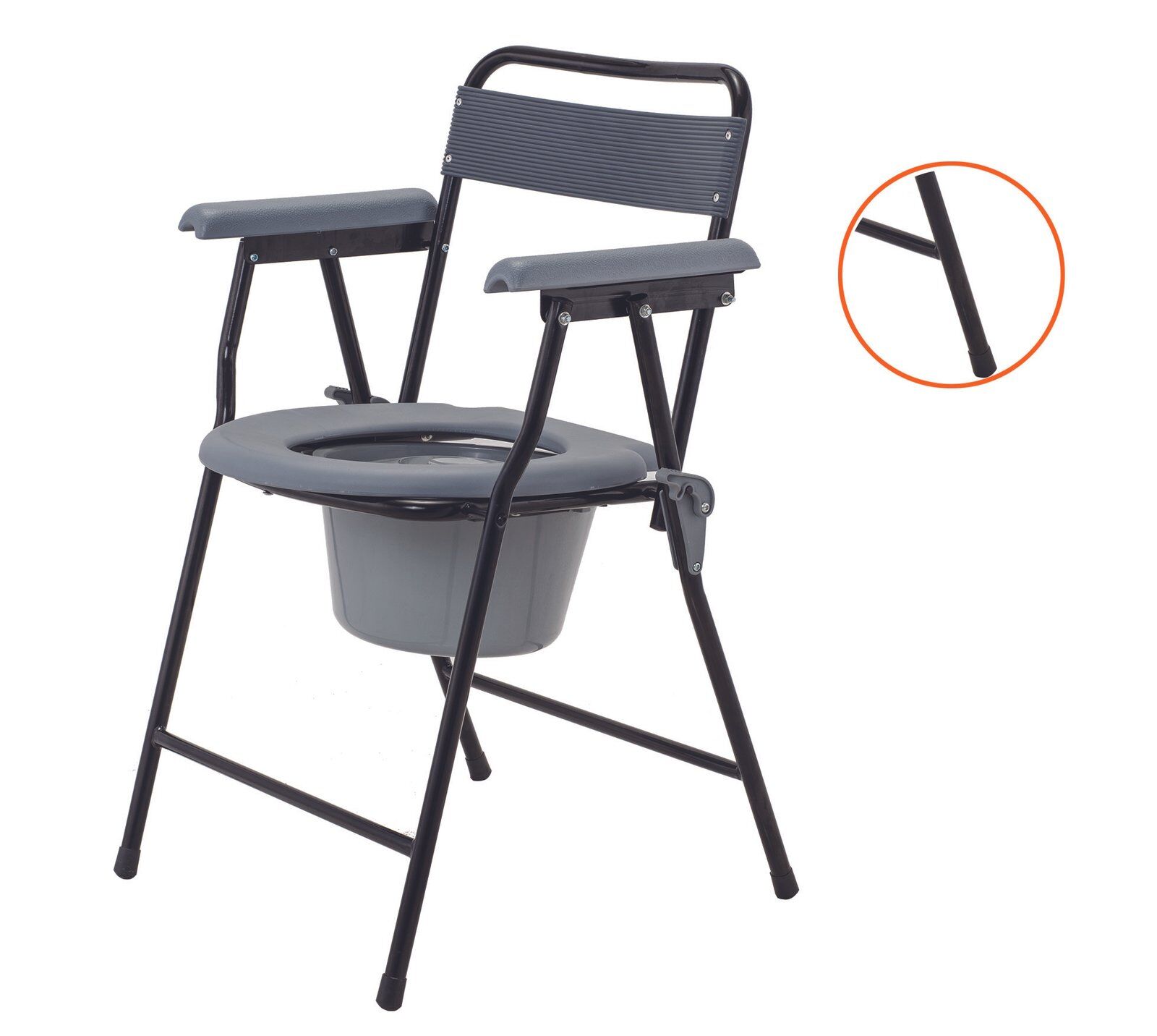 commode chair (steel tube)