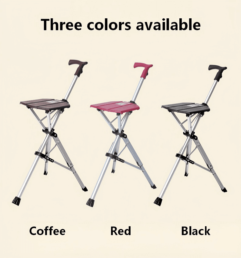 one click folding cane seat
